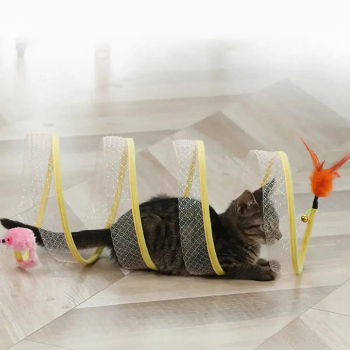 Folded Cat Tunnel Toy - themiraclebrands.com