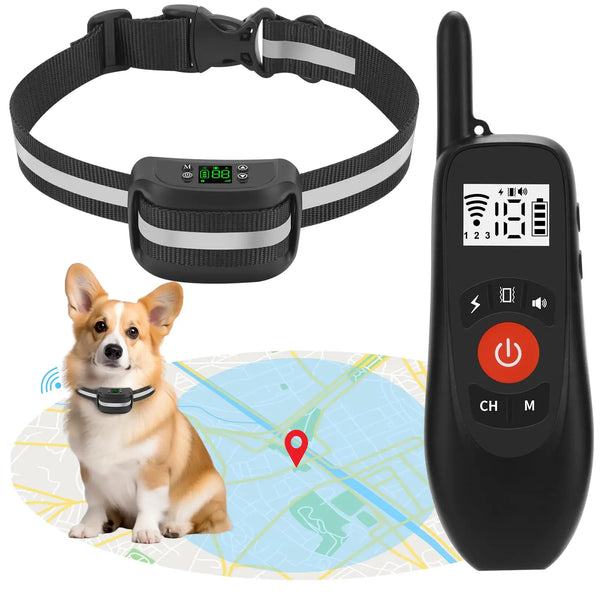 NSPET 2-in-1 GPS Dog Fence & Training Collar – Portable System