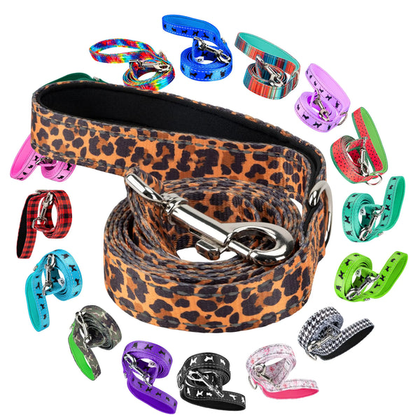 EcoGrip Reflective Cheetah Dog Leash
