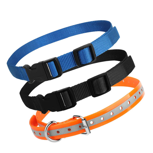 3-Pack Dog Training Collar Replacement Straps – Adjustable Nylon
