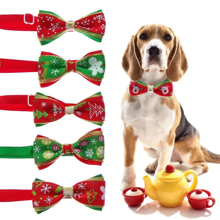 Adjustable Christmas Bowknot Collar for Dog Grooming - themiraclebrands.com