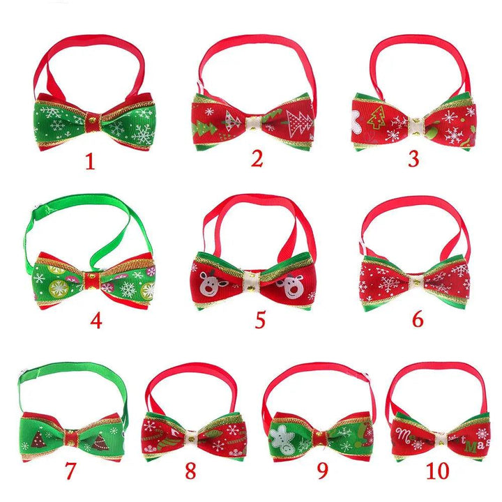 Adjustable Christmas Bowknot Collar for Dog Grooming - themiraclebrands.com