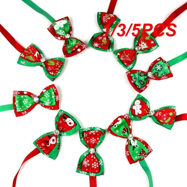 Adjustable Christmas Pet Collar with Bow Tie - themiraclebrands.com