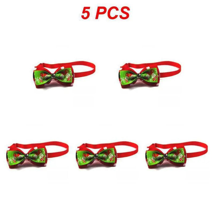 Adjustable Christmas Pet Collar with Bow Tie - themiraclebrands.com