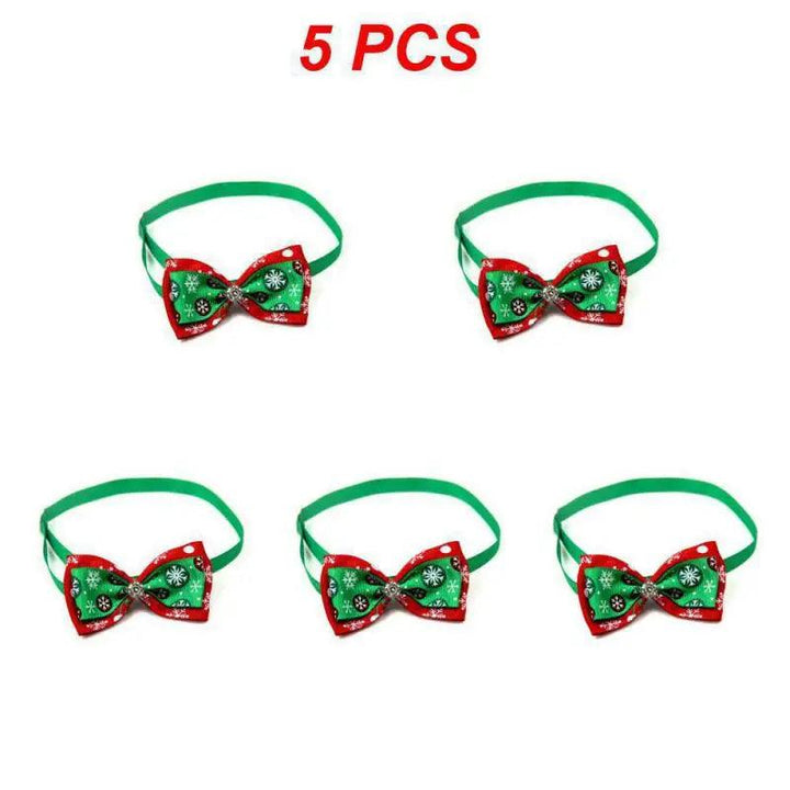 Adjustable Christmas Pet Collar with Bow Tie - themiraclebrands.com