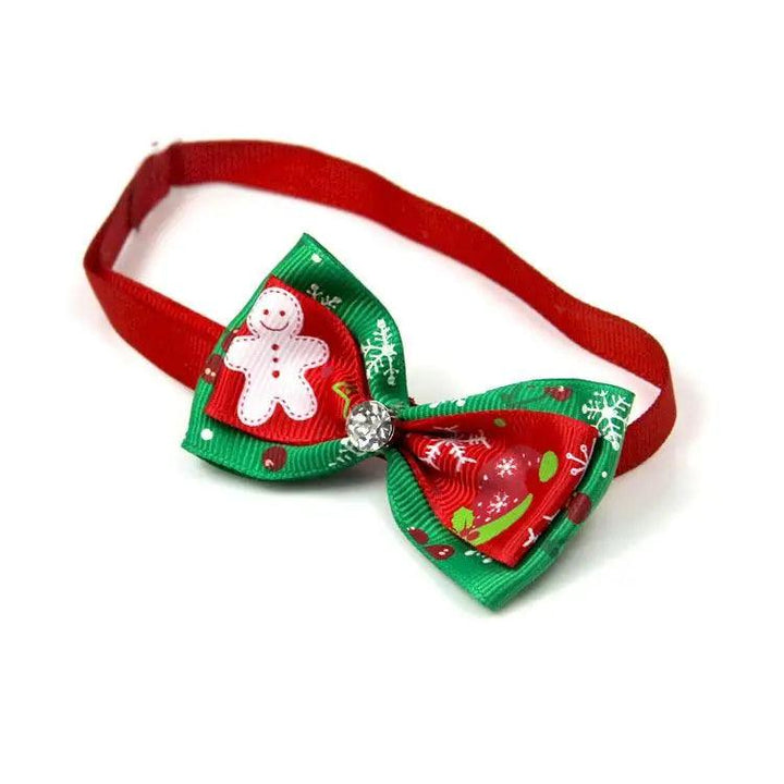 Adjustable Christmas Pet Collar with Bow Tie - themiraclebrands.com