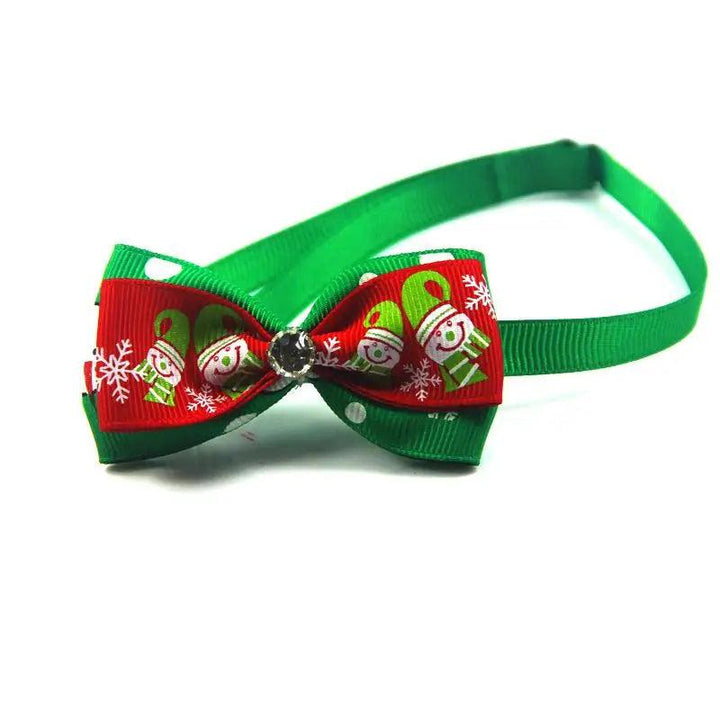 Adjustable Christmas Pet Collar with Bow Tie - themiraclebrands.com