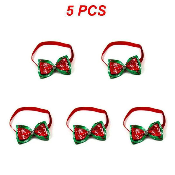 Adjustable Christmas Pet Collar with Bow Tie - themiraclebrands.com