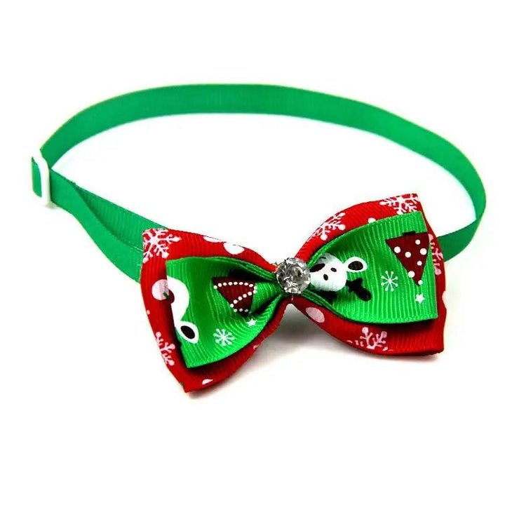 Adjustable Christmas Pet Collar with Bow Tie - themiraclebrands.com