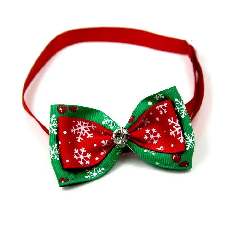 Adjustable Christmas Pet Collar with Bow Tie - themiraclebrands.com