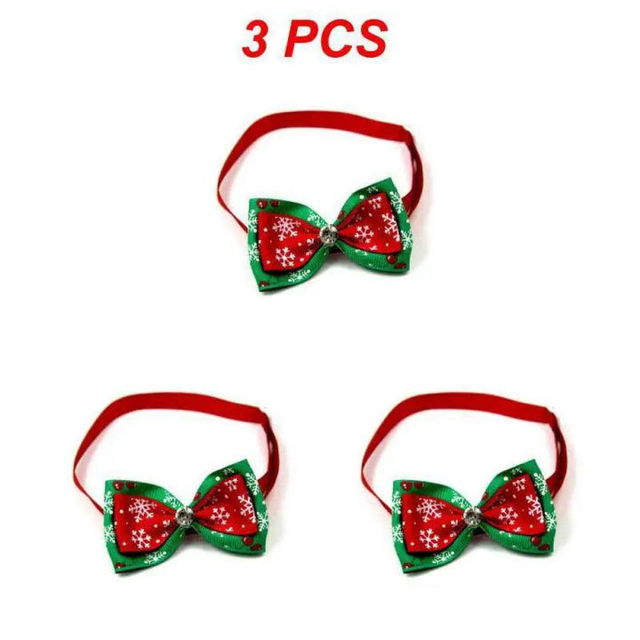 Adjustable Christmas Pet Collar with Bow Tie - themiraclebrands.com