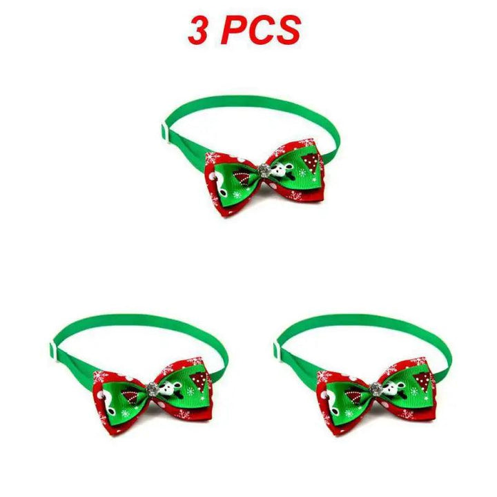 Adjustable Christmas Pet Collar with Bow Tie - themiraclebrands.com