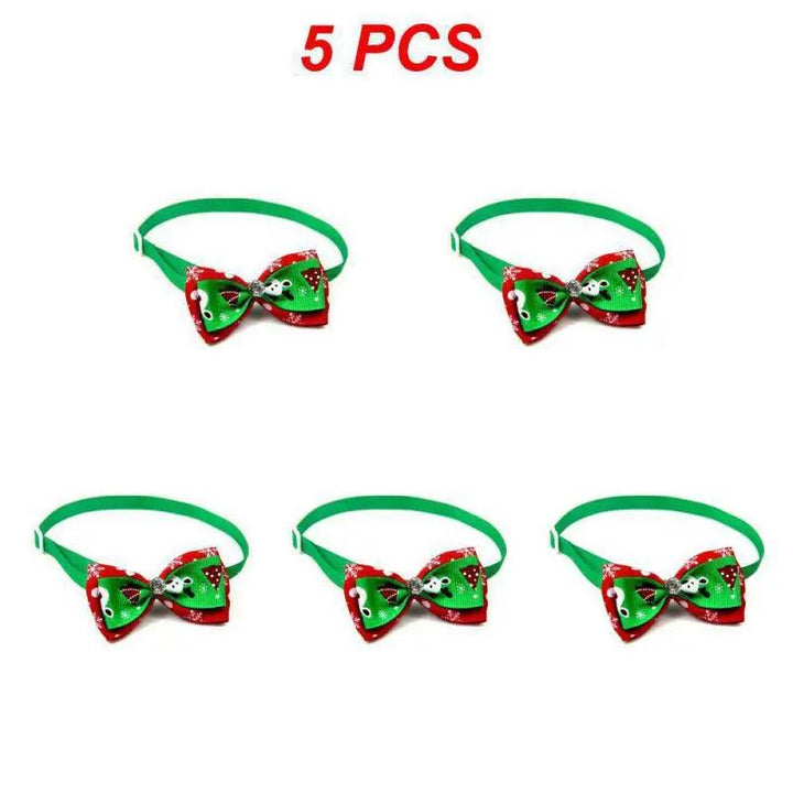 Adjustable Christmas Pet Collar with Bow Tie - themiraclebrands.com