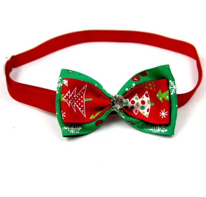 Adjustable Christmas Pet Collar with Bow Tie - themiraclebrands.com