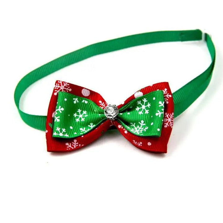 Adjustable Christmas Pet Collar with Bow Tie - themiraclebrands.com