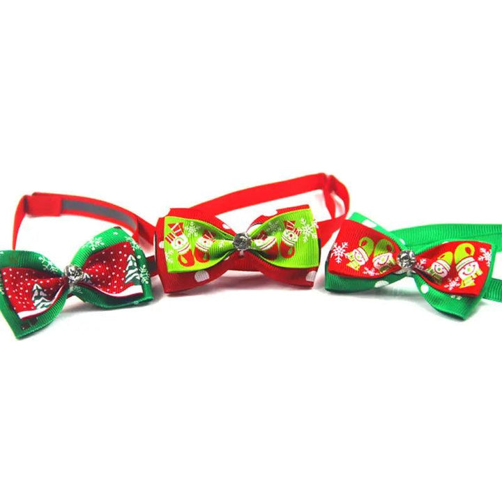 Adjustable Christmas Pet Collar with Bow Tie - themiraclebrands.com