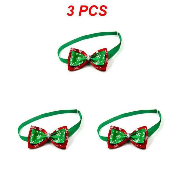 Adjustable Christmas Pet Collar with Bow Tie - themiraclebrands.com