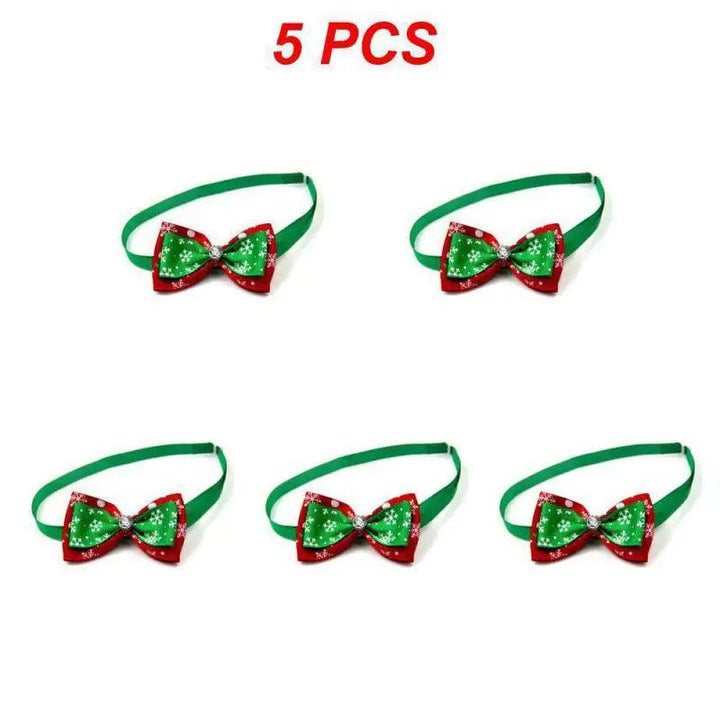 Adjustable Christmas Pet Collar with Bow Tie - themiraclebrands.com