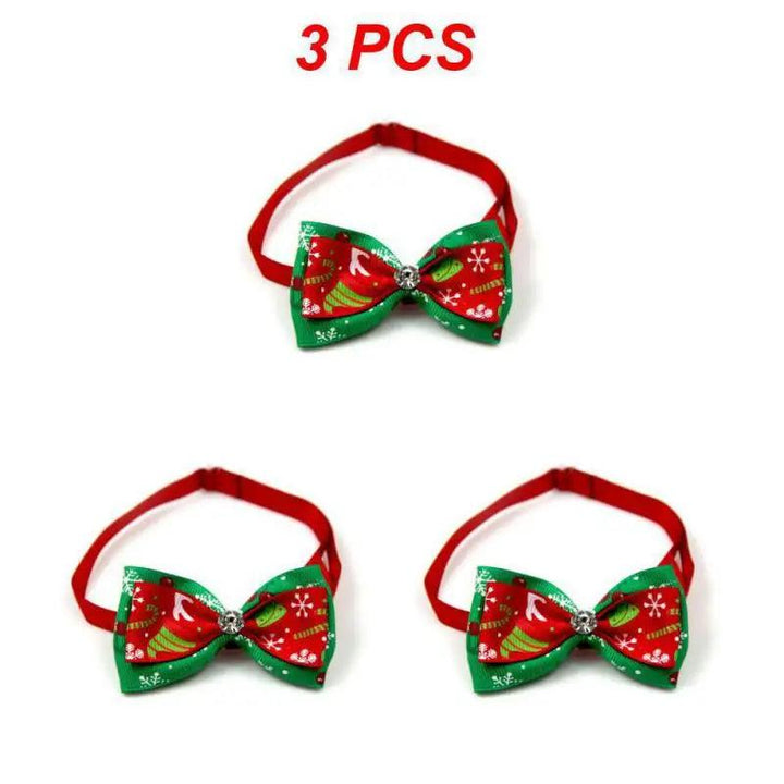 Adjustable Christmas Pet Collar with Bow Tie - themiraclebrands.com