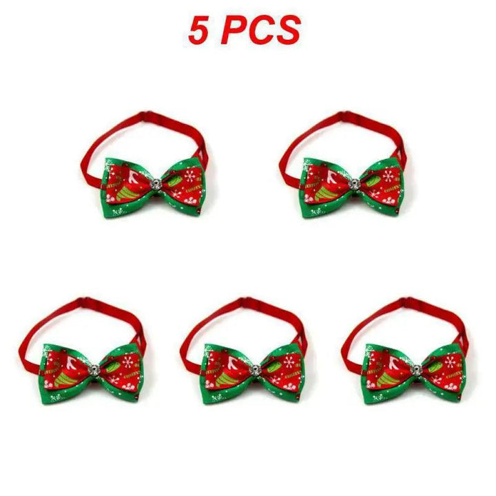 Adjustable Christmas Pet Collar with Bow Tie - themiraclebrands.com