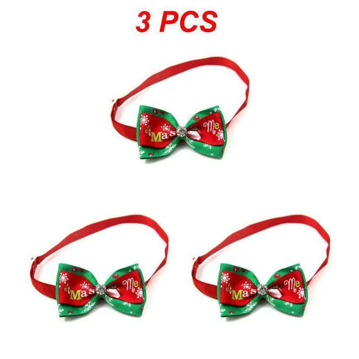 Adjustable Christmas Pet Collar with Bow Tie - themiraclebrands.com