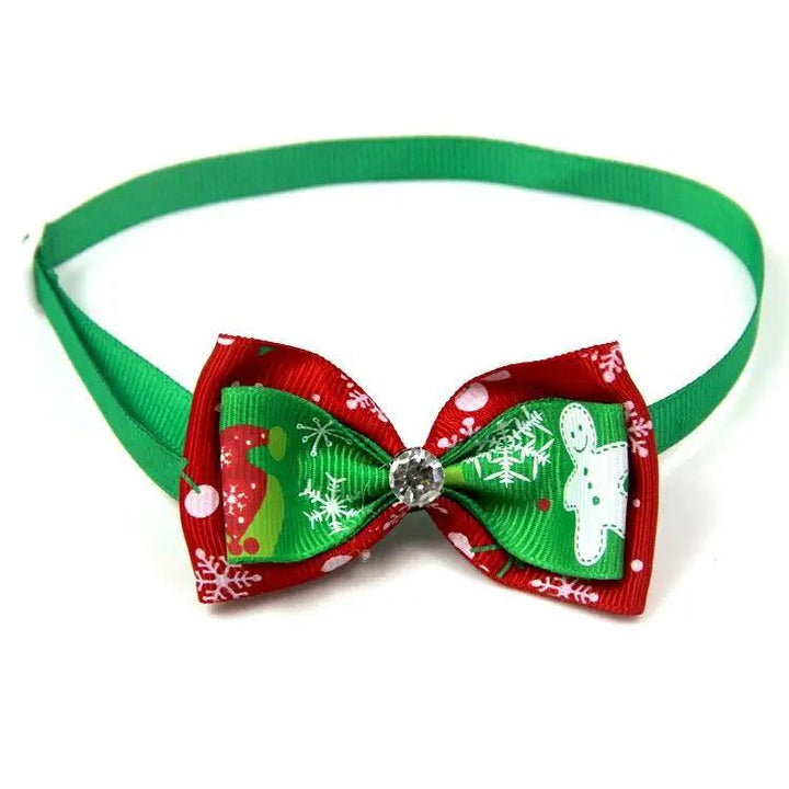 Adjustable Christmas Pet Collar with Bow Tie - themiraclebrands.com