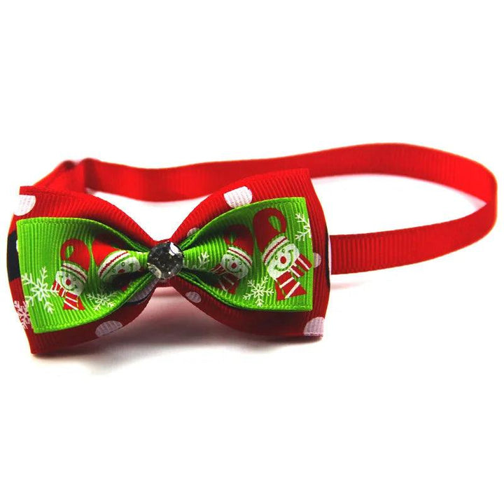 Adjustable Christmas Pet Collar with Bow Tie - themiraclebrands.com