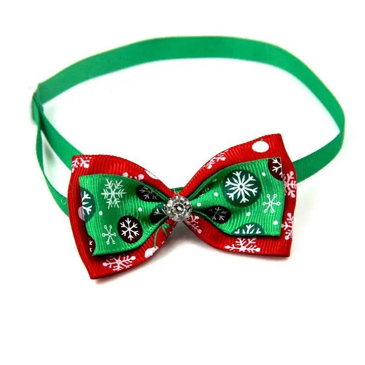 Adjustable Christmas Pet Collar with Bow Tie - themiraclebrands.com