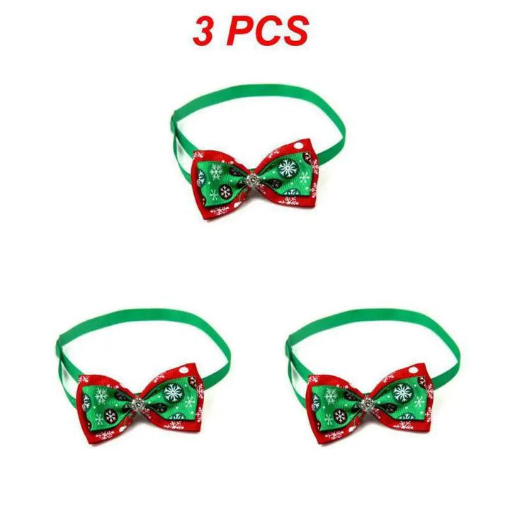 Adjustable Christmas Pet Collar with Bow Tie - themiraclebrands.com