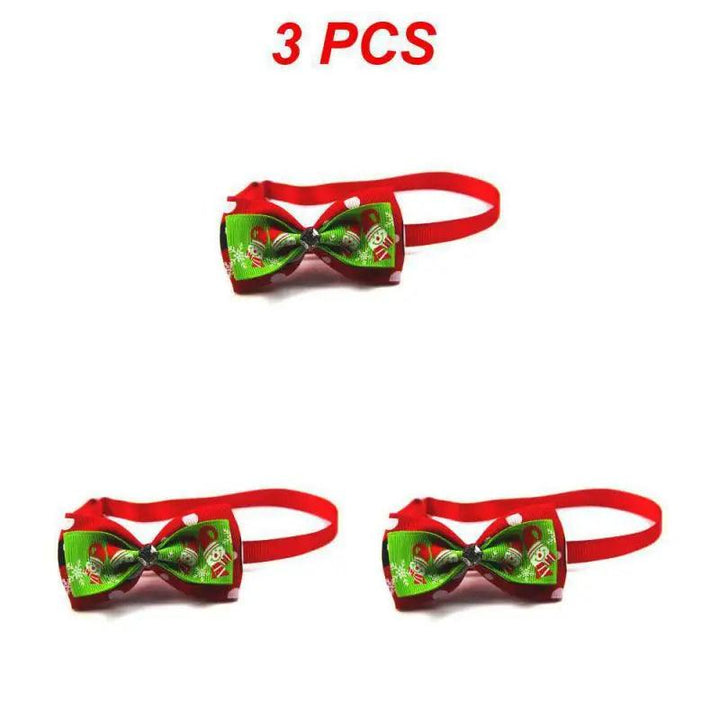 Adjustable Christmas Pet Collar with Bow Tie - themiraclebrands.com