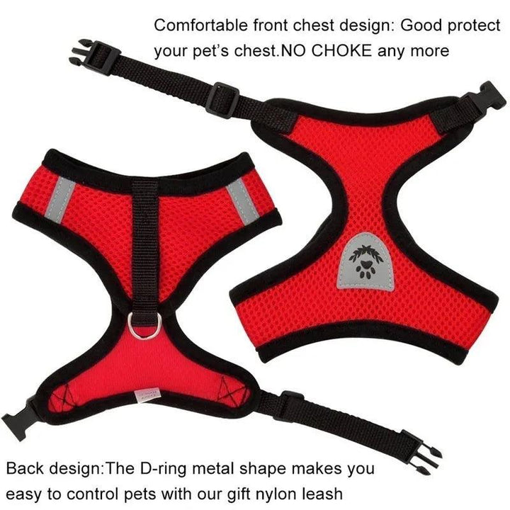 Adjustable Vest Harness with Lead Leash - themiraclebrands.com