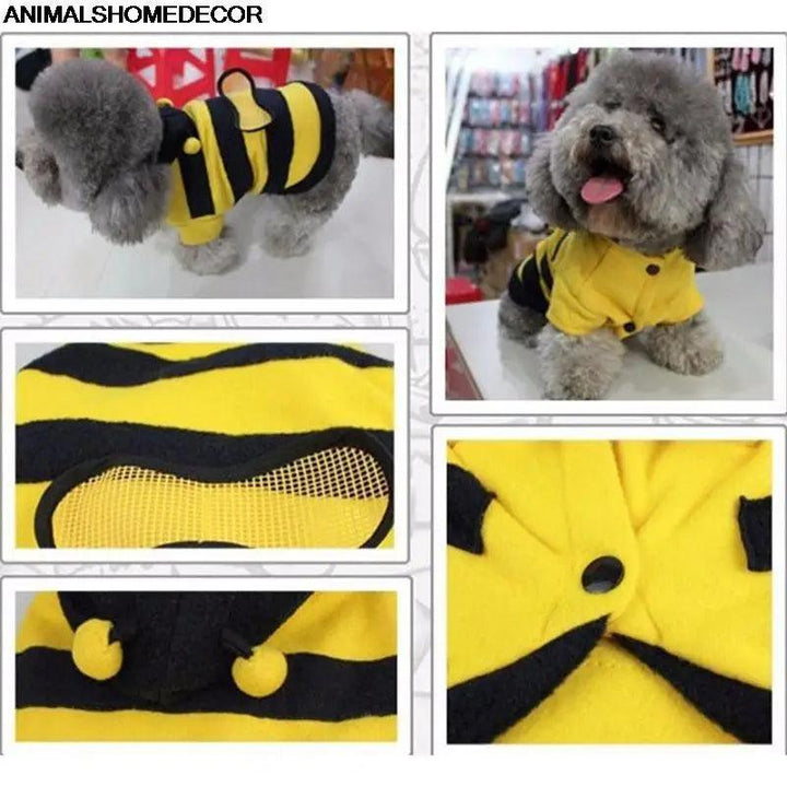 Adorable Bee-Themed Soft Fleece Pet Clothes - themiraclebrands.com