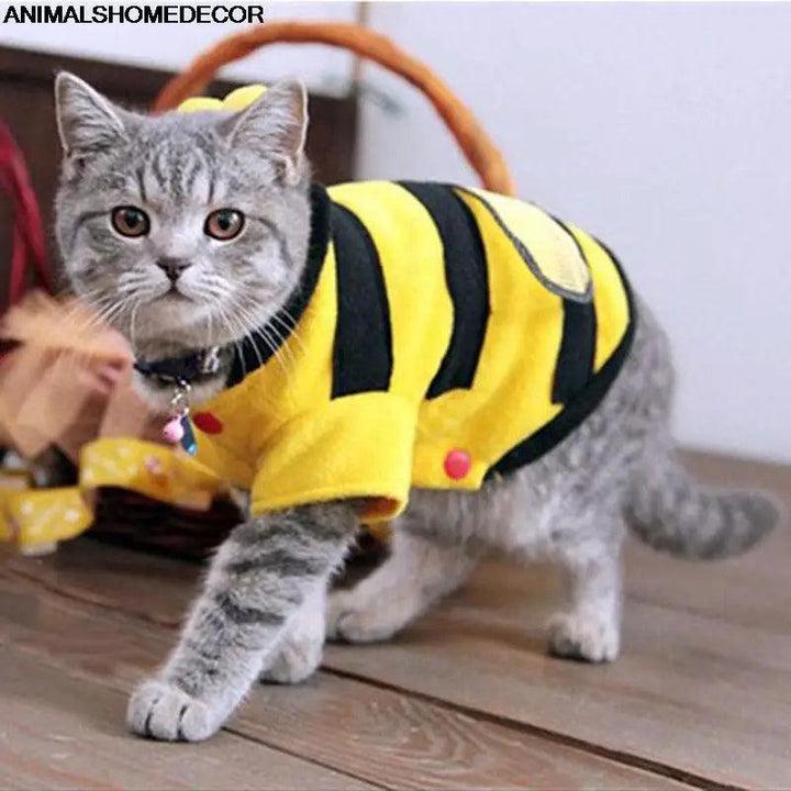 Adorable Bee-Themed Soft Fleece Pet Clothes - themiraclebrands.com