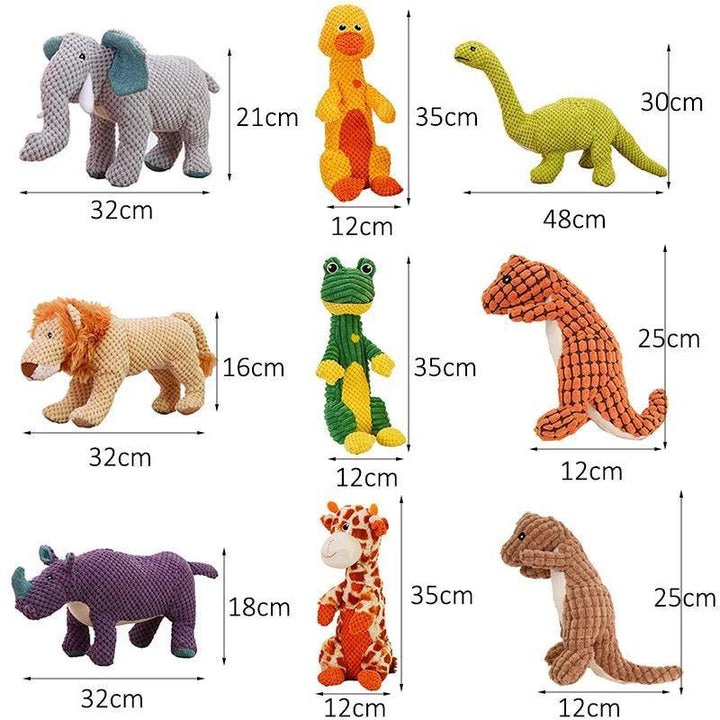 Adorable Plush Dinosaur Squeaky Dog Toy - themiraclebrands.com