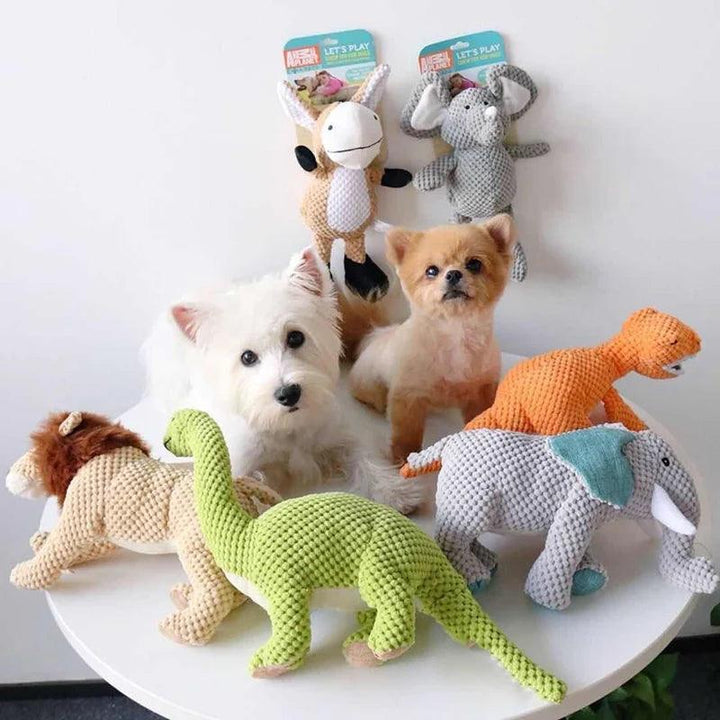 Adorable Plush Dinosaur Squeaky Dog Toy - themiraclebrands.com