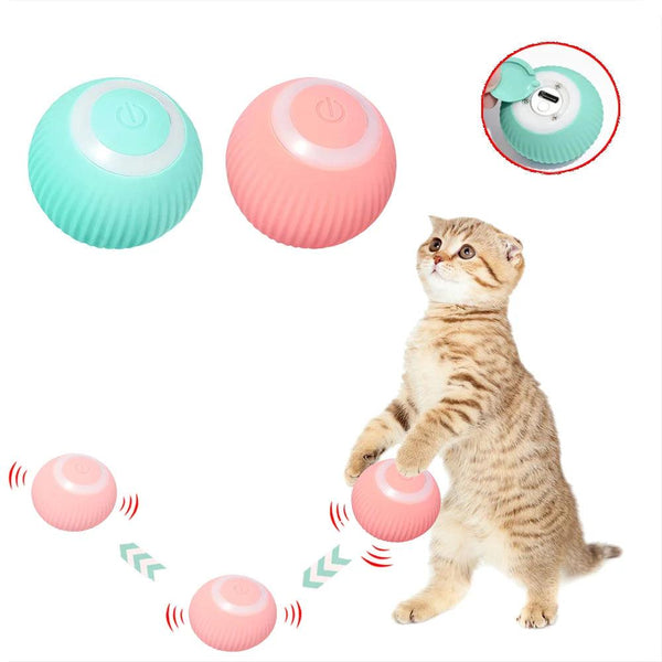 Automatic Self Rotating Interactive Cat Toy Ball - themiraclebrands.com