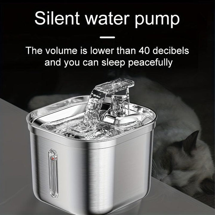 Intelligent Pet Water Fountain 67.63oz Stainless Steel - themiraclebrands.com