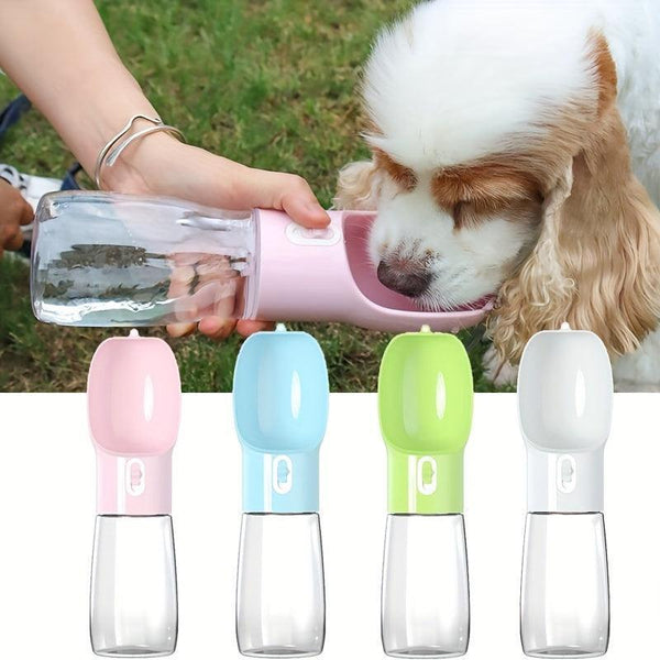 Leakproof Dog Water Bottle with Bowl - Travel & Outdoor Use