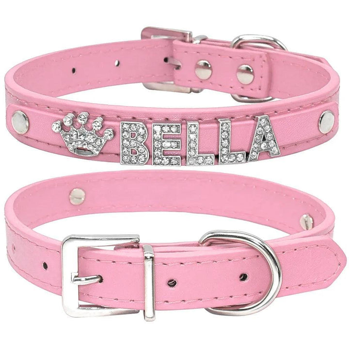 Bling Rhinestone Personalized Pet Collars - themiraclebrands.com