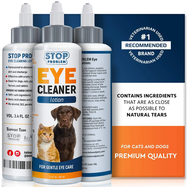 All Pets Eye Wash Drops – Relieves Pink Eye, Allergies, Tear Stains