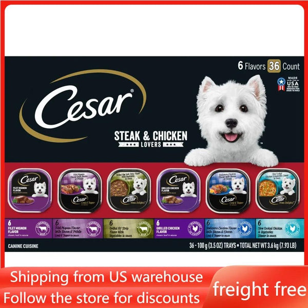 CESAR Wet Dog Food Variety Pack, 36 Count - themiraclebrands.com