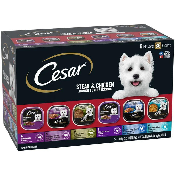 CESAR Wet Dog Food Variety Pack, 36 Count - themiraclebrands.com