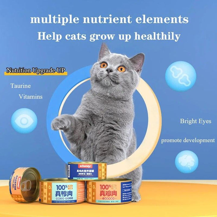 Chicken Duck Wet Cat Food Hydrating Snacks - themiraclebrands.com