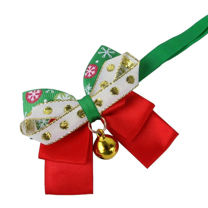 Christmas Bell Tie Snowflake Pet Accessory - themiraclebrands.com