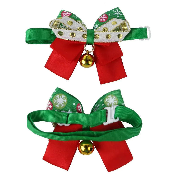 Christmas Bell Tie Snowflake Pet Accessory - themiraclebrands.com