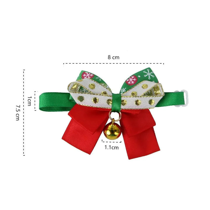 Christmas Bell Tie Snowflake Pet Accessory - themiraclebrands.com