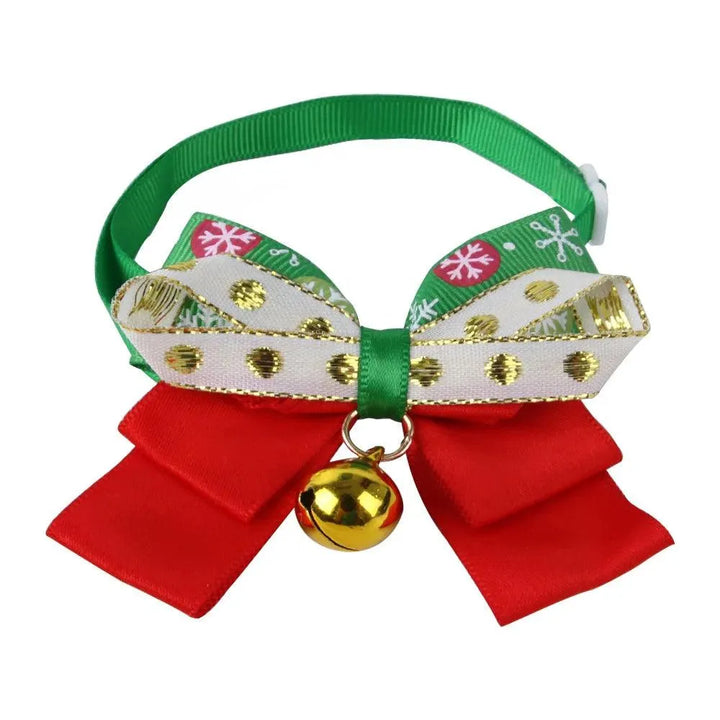 Christmas Bell Tie Snowflake Pet Accessory - themiraclebrands.com
