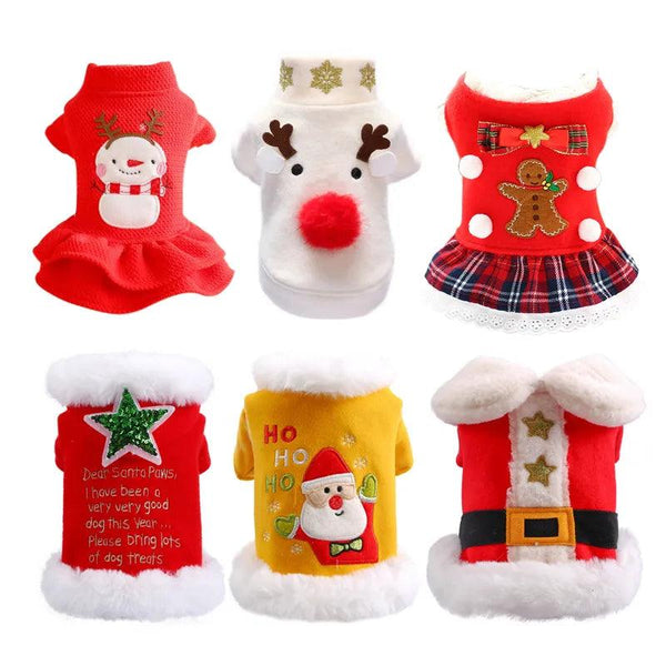 Christmas Couple Shirt Costume for Small Pets - themiraclebrands.com