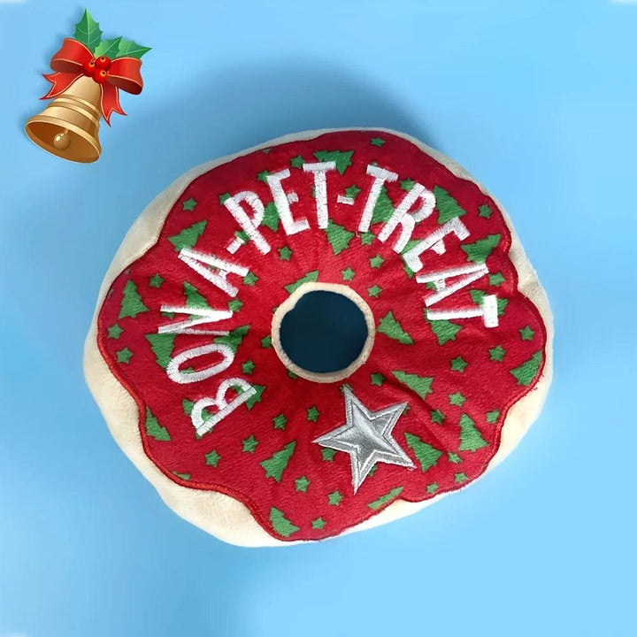 Christmas Plush Donut Pet Toy - themiraclebrands.com