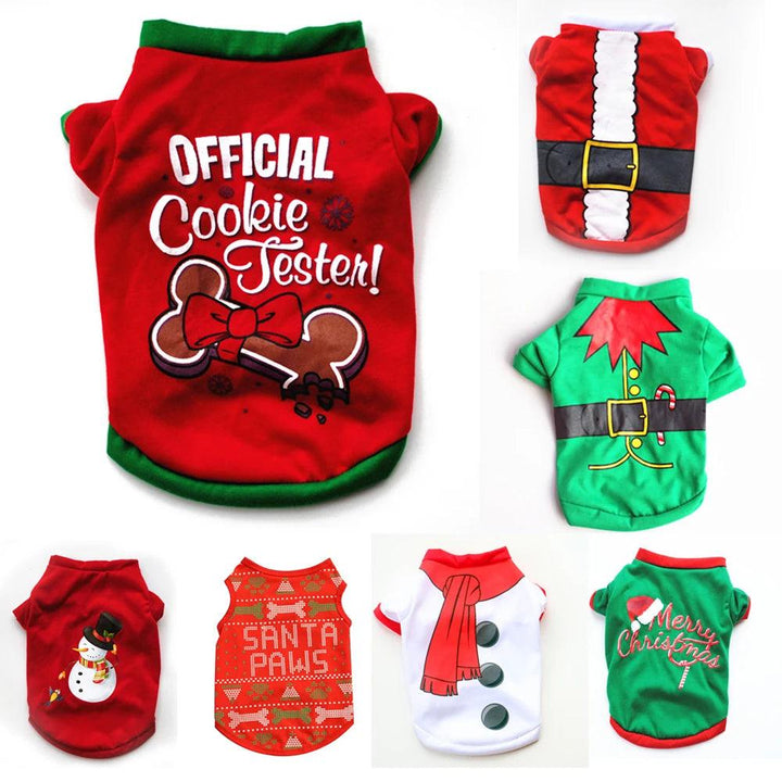 Christmas Printed Pet Costume Pure Cotton - themiraclebrands.com